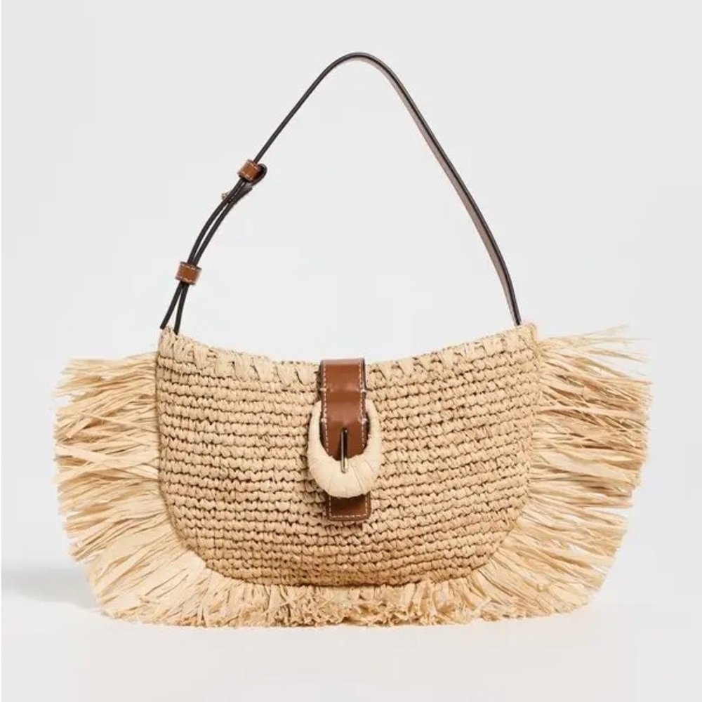 Price Firm - STAUD Alana Bag - Desert Sand Raffia
